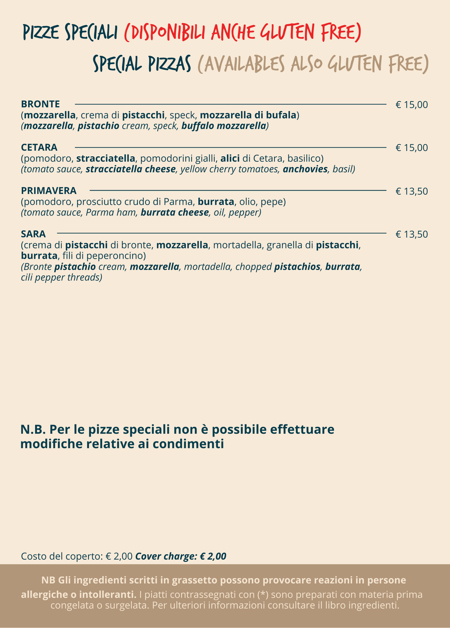 pizze speciali induno